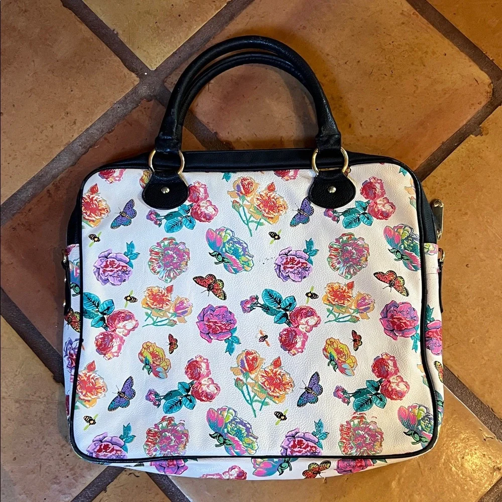 Betsey Johnson floral butterfly laptop bag - Picture 3 of 6